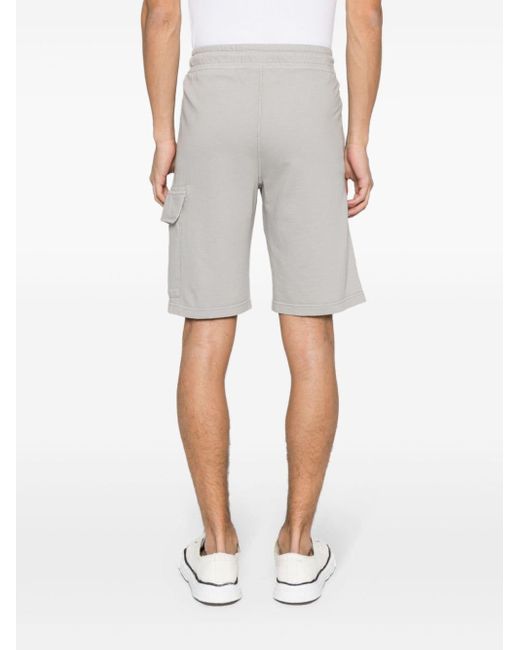 C P Company Gray Lens-detail Cotton Shorts for men