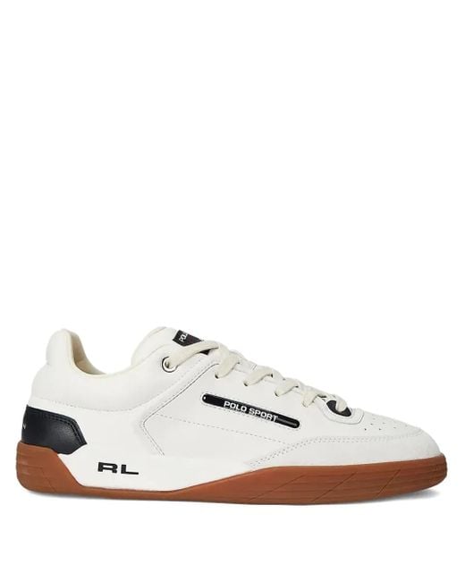 Polo Ralph Lauren White Leather Sneakers for men