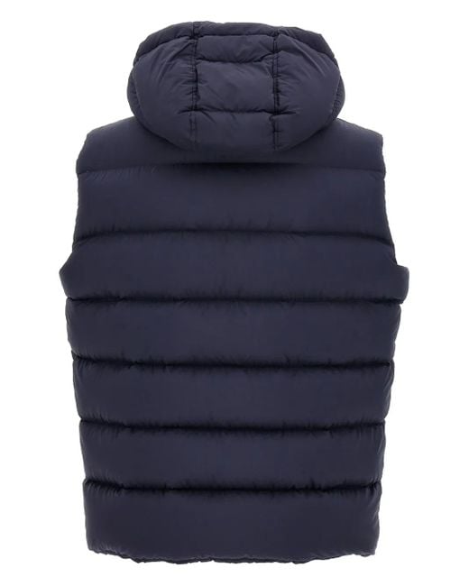 Herno Blue Sleeveless Puffer Jacket for men