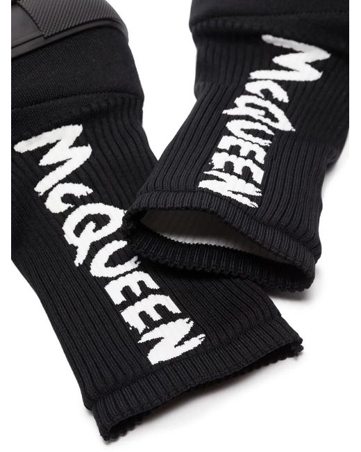 McQueen Black Tread Slick Boot for men