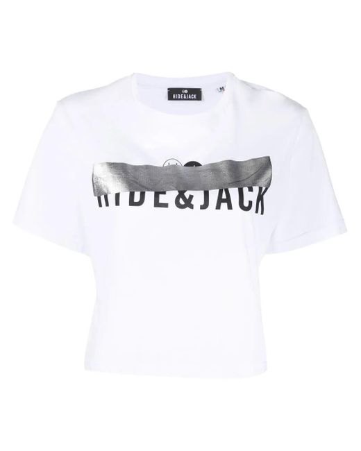 HIDE & JACK White Logo-Print Detail T-Shirt
