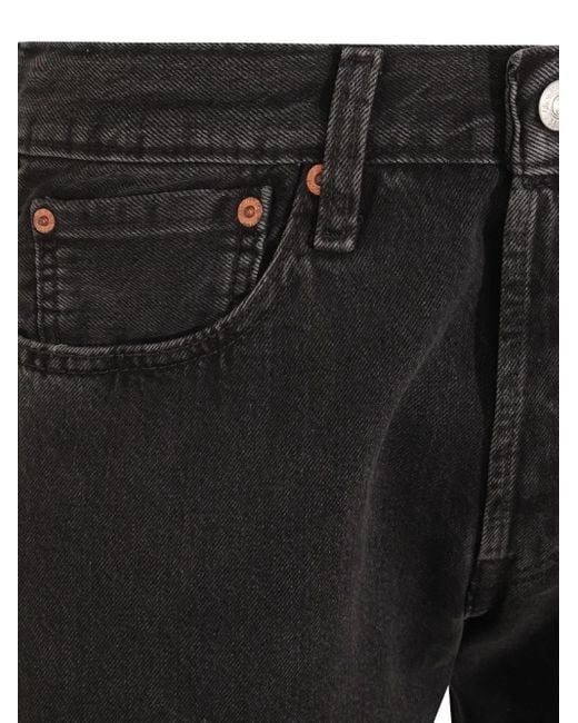 Levi's Black Logo-Patch Jeans for men
