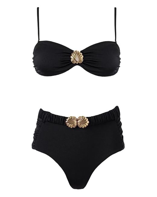 SOFIA ERHAN Black Seashell-Embellished Bikini