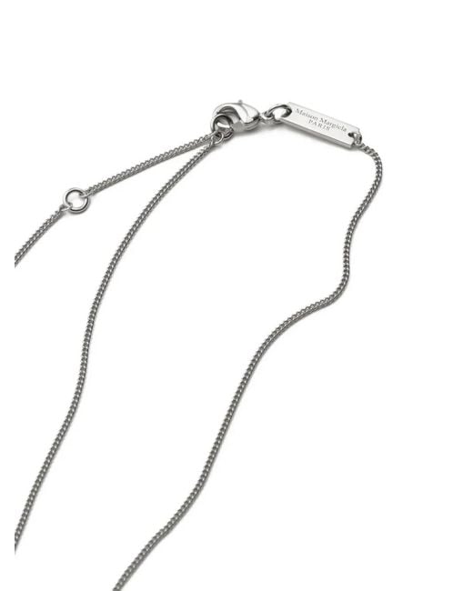 Maison Margiela Metallic Cluster-Pendant Zirconia Necklace