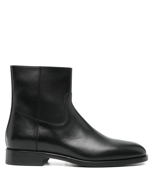 Henderson Black Leather Boots for men