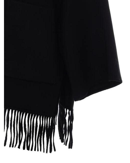 The Dynamis Studio Black Fringed V-Neck Jacket
