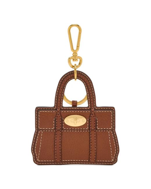Mulberry Brown Bayswater Top Handle Leather Keyring