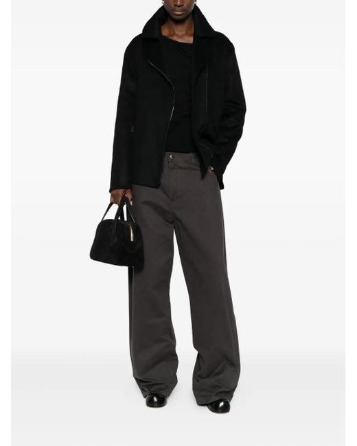 Malo Black Cashmere Biker Jacket
