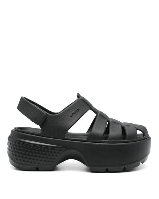 CROCSTM Black 50Mm Stomp Fisherman Sandals