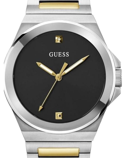 Guess Gray Round-Shape 44Mm Watch for men