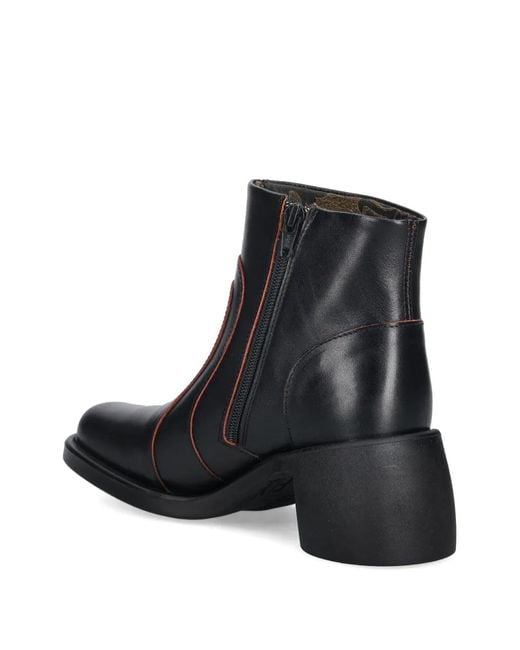 Fly London Black Stiefeletten Mit Reißverschluss