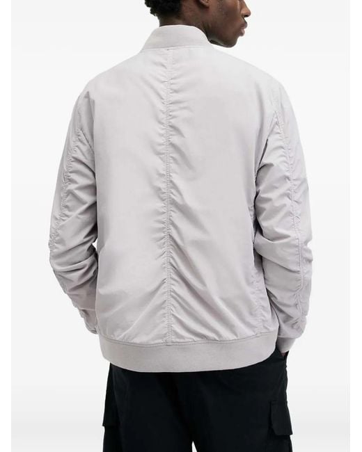 AllSaints Gray Zip-Fastening Long-Sleeve Jacket for men