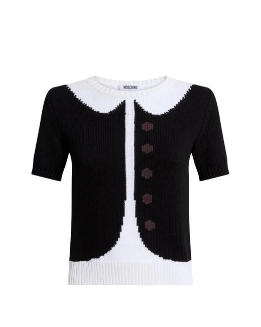 Top Con Botones Moschino de color Black