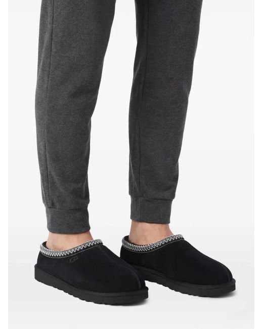 Ugg Black Tasman Ii Braided Slides