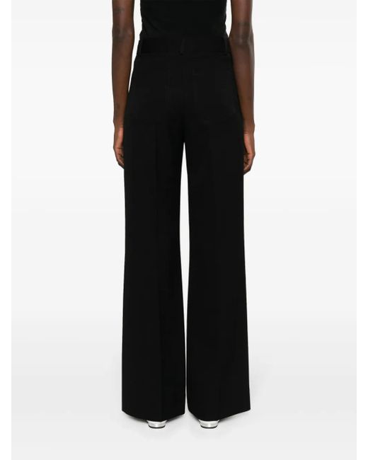 Victoria Beckham Alina ウールブレンドフレアパンツ Black