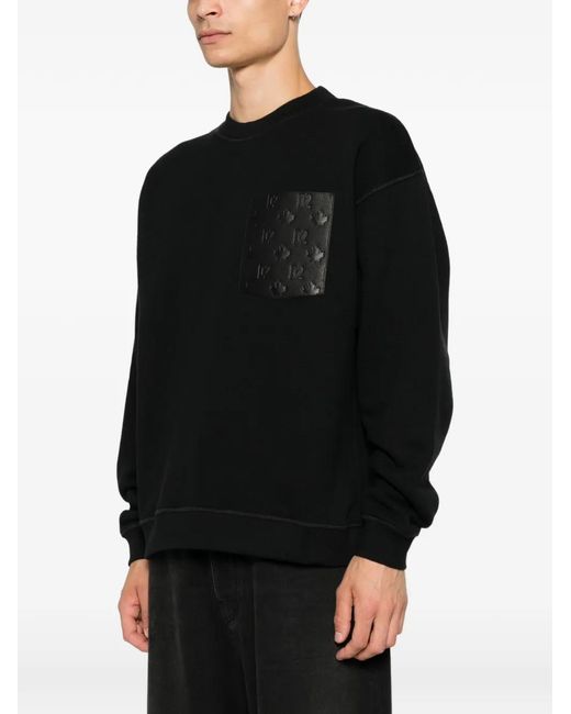 DSquared² Black Logo-Embossed Sweatshirt for men