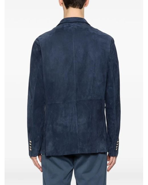 Eleventy Blue Double-Breasted Button Jacket for men