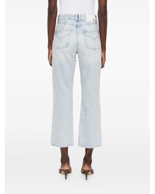 Patrizia Pepe Blue High-Waist Straight Jeans