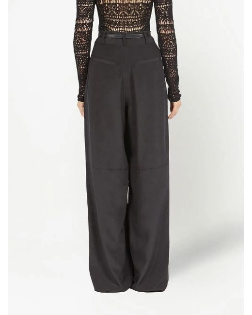 Ferragamo Black Wide Trousers