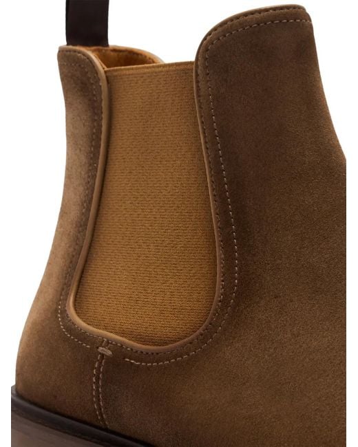 Magnanni Shoes Brown Marton Suede Chelsea Boots for men
