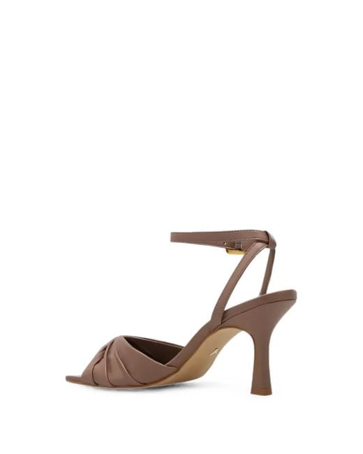 Carrano White Ruched-Strap Sandals