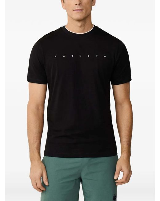 Hackett Black Logo-Print T-Shirt for men
