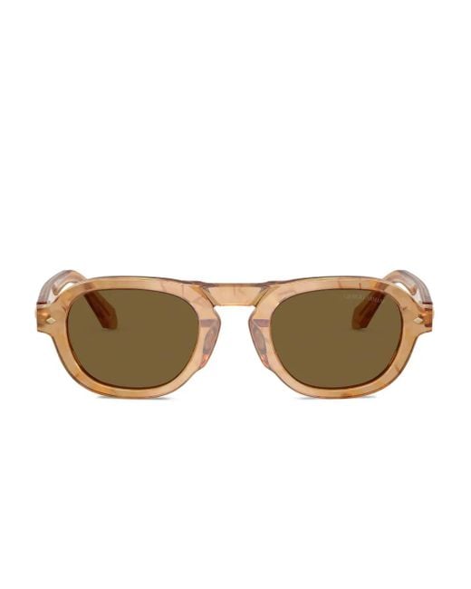 Giorgio Armani Natural Round-Frame Sunglasses for men