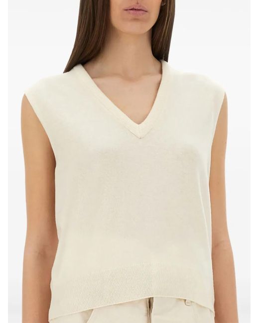 Maison Margiela ノースリーブ ニットトップ White