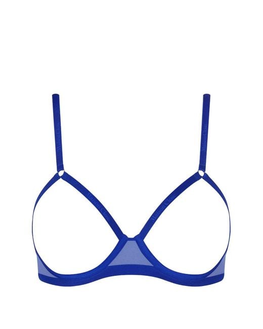 Maison Close Blue Corps À Corps Open-Cup Bra