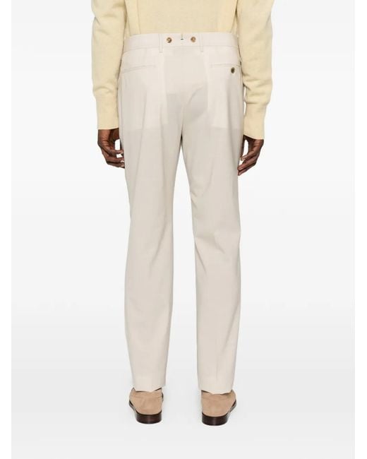Berwich Natural Cuffed Tailored Trousers for men
