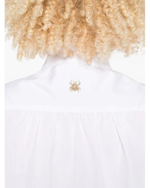 Trame Auree White Elastic-Cuff Shirt