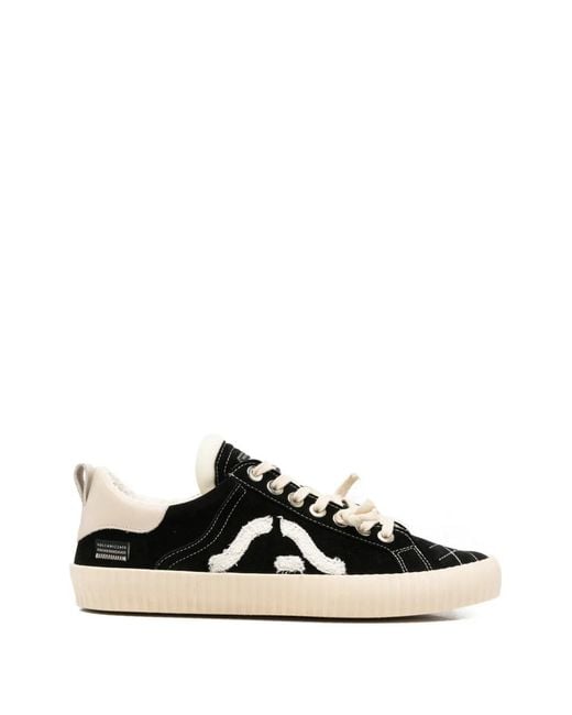 Springa Black Wavy Suede Sneakers for men