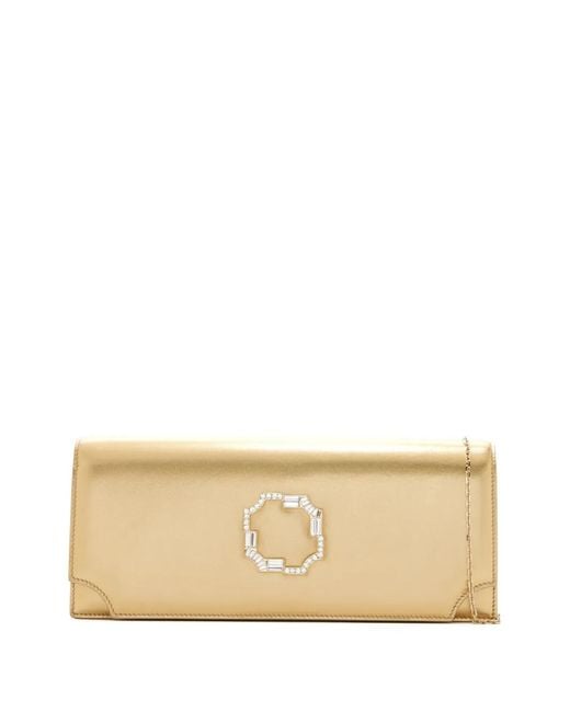 Malone Souliers Natural Embellished Vivien Clutch Bag
