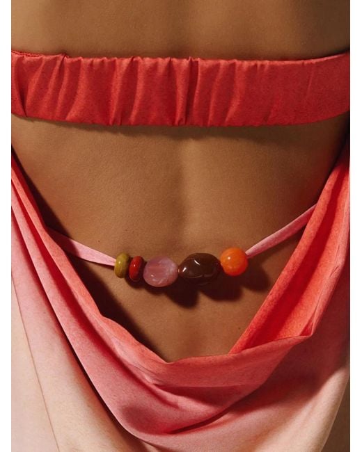 Baobab Red Lola Open-Back Maxi Dress