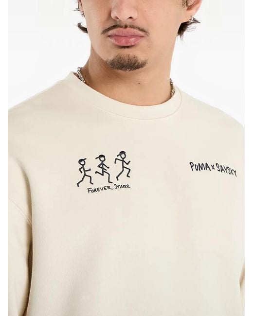PUMA White X Saysky Crew-Neck Sweatshirt