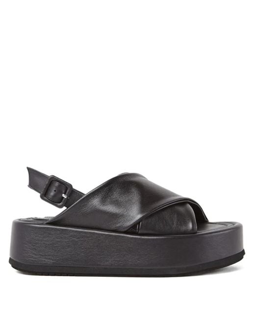 Paloma Barceló Black Basima Plateau-Sandalen 55mm
