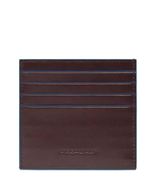 Piquadro Purple Logo-Plaque Cardholder