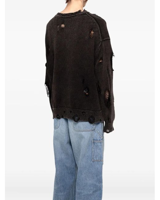 KAMIYA Distressed-Sweatshirt Mit Adler-Print in Black für Herren