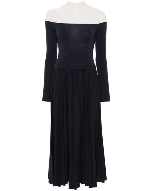 Robe longue à design plissé Claudie Pierlot en coloris Black