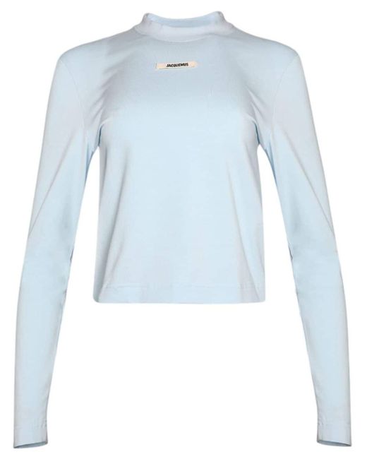 Jacquemus Blue Grosgrain-logo Long-sleeve T-shirt