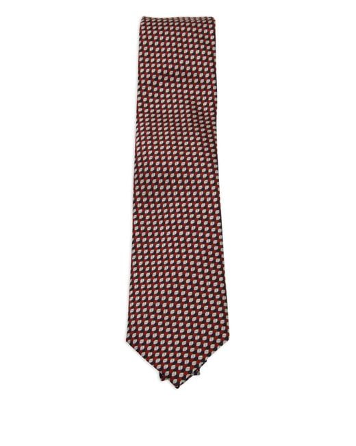 Zegna Purple Geometric-Pattern Tie for men