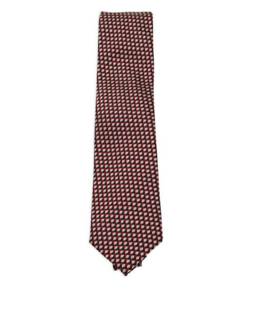 Corbata con motivo geométrico Zegna de hombre de color Purple