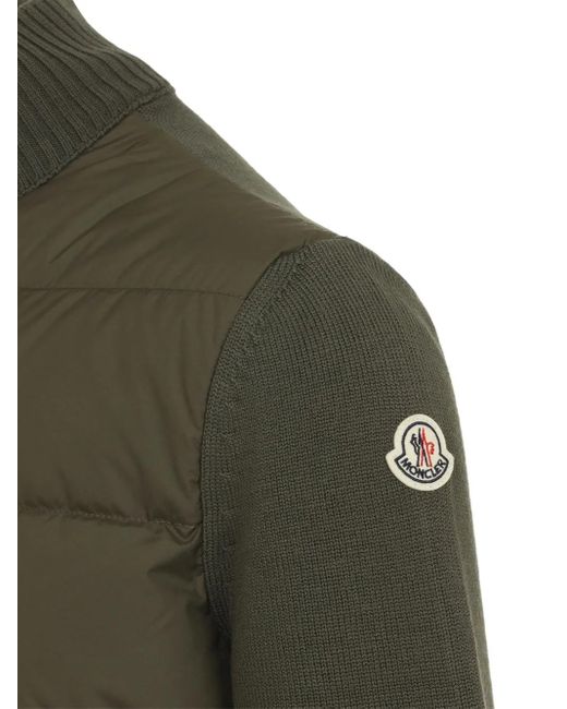 Moncler Green Padded Zip-Up for men