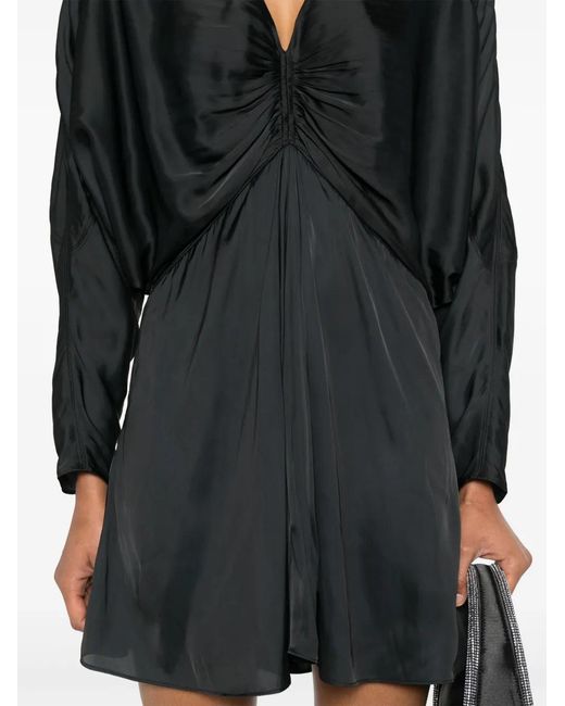 Zadig & Voltaire Black Rooth Satin Mini Dress