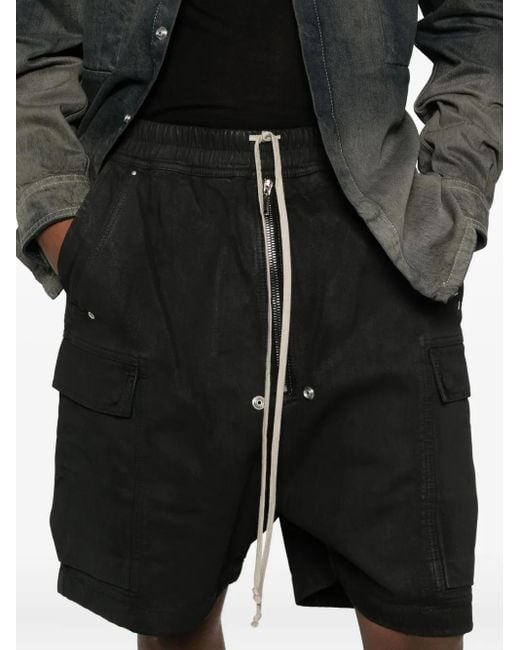Rick Owens Cargo-Shorts mit Kordelzug in Black für Herren