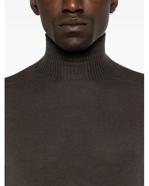 Rick Owens Wollen Trui Met Hoge Hals in het Brown voor heren