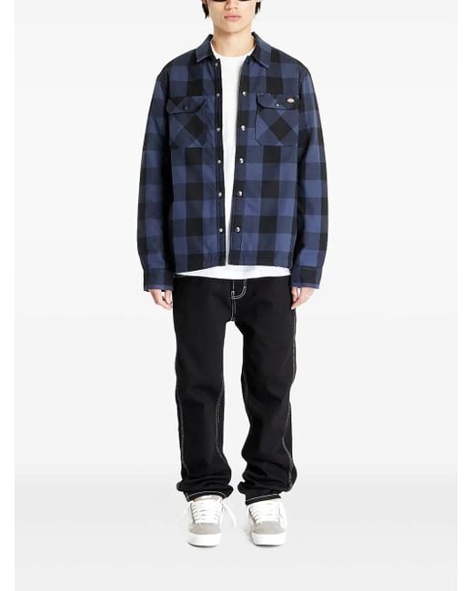 Dickies Blue Check-Print Shirt for men