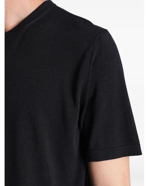 Roberto Collina Black Short-Sleeve T-Shirt for men