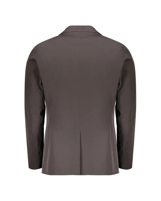 Herno Black Notch-Lapel Patch-Pocket Blazer for men