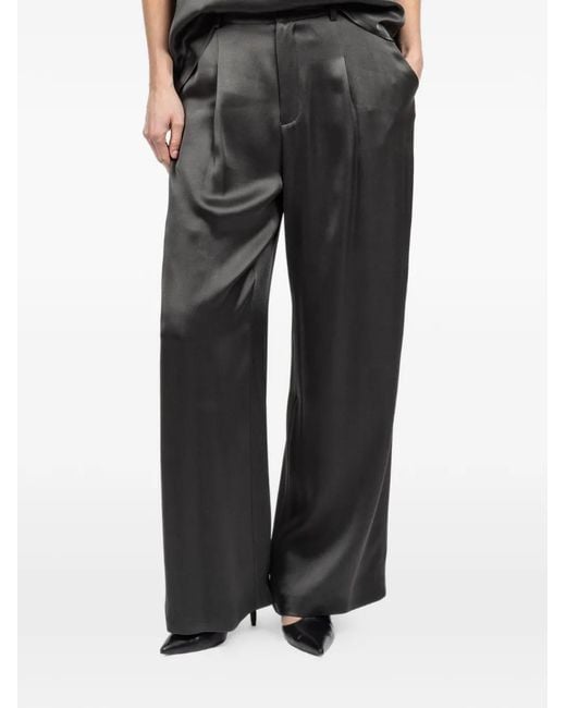 LAPOINTE Black Pleated Relaxed Trousers